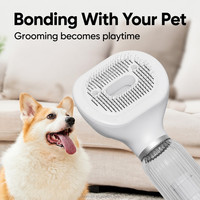 Aspirateur portable pour poils d'animaux avec peigne amincissant et brosse à picots pour toilettage et nettoyage à domicile, marque privée OEM