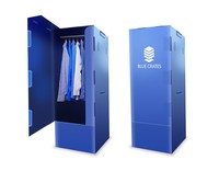 Armoires pliables en plastique ondulé Coroplast pour entreprise de déménagement Boîtes de livraison de vêtements portables Corflute
