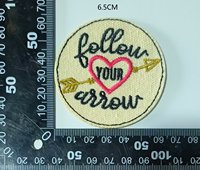 Patch brodé 'Suivez votre flèche' à thermocoller pour vêtements, vestes, sacs à dos, chapeaux, appliques décoratives