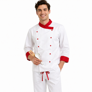 <span class=keywords><strong>Veste</strong></span> <span class=keywords><strong>de</strong></span> chef personnalisée pour homme et <span class=keywords><strong>femme</strong></span>, uniforme <span class=keywords><strong>de</strong></span> <span class=keywords><strong>cuisine</strong></span> professionnel à double boutonnage et manches longues pour restaurants - Product Image 2