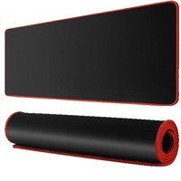 Tapis de souris XXL noir, tapis de souris gamer, grand tapis de bureau pour ordinateur PC, 900X400, clavier, anime, tapis de bureau, tapis de jeu, kawaii, tapis extensible