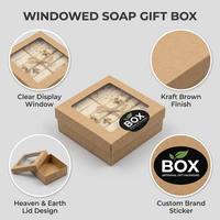 Boîte en carton personnalisée de qualité supérieure à deux pièces pour la présentation en vitrine, idéale pour le savon et les emballages cadeaux de soins personnels