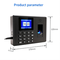 JINGXIN Mitarbeiter-Anwesenheitserfassungssystem 250g 170mm TFT-Farbdisplay USB-Fingerabdruck-Zeiterfassung mit SSR-Bericht für kleine Geschäfte