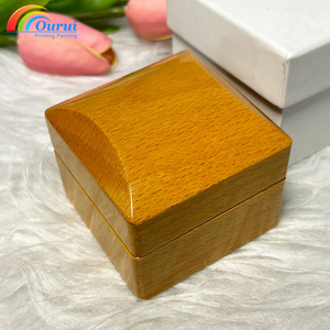 Caja de Anillo de Madera de Lujo Personalizada Directo de Fábrica para Mujer, Caja de Regalo de Anillo de Madera Personalizada con Forro de Terciopelo, Caja de Madera para Anillo de Compromiso - Product Image 5
