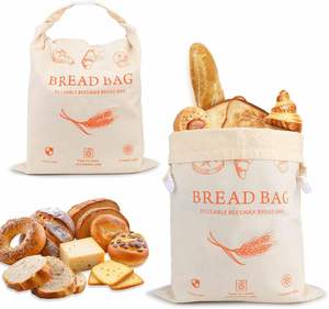 Confezione da 2 sacchetti riutilizzabili in cera d'api per pane fatto in casa e lievito madre, i sacchetti cerati in cera d'api mantengono il pane fresco più a lungo - Product Image 1