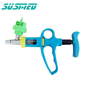 Instruments vétérinaires de haute qualité 5ml <span class=keywords><strong>seringue</strong></span> de vaccin automatique <span class=keywords><strong>seringue</strong></span> continue de dose de vaccin à poignée bleue - Product Image 2