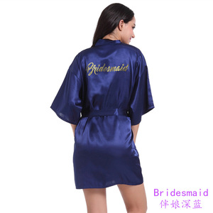 All'ingrosso Kimono da donna in raso Sexy <span class=keywords><strong>pigiama</strong></span> per sposa <span class=keywords><strong>e</strong></span> damigelle camicia da notte da ragazza - Product Image 6