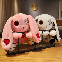 Lapin fou effrayant lapin gothique effrayant animal en peluche mignon horreur redoutable lapin poupée lapin en peluche fou halloween jouets en peluche
