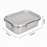 Boîte à lunch en acier inoxydable à 4 compartiments, conteneur alimentaire bento pour enfants et adultes, portable et chauffable