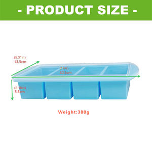 Produits <span class=keywords><strong>de</strong></span> cuisine, grands moules à glaçons <span class=keywords><strong>de</strong></span> 250 ml, bac à glaçons en silicone antiadhésif facile à démouler avec couvercle pour les cubes <span class=keywords><strong>de</strong></span> soupe, les sauces - Product Image 2