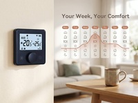 Termostato Inalámbrico Programable Ecológico y Moderno para Calderas, Ideal para Calefacción de Apartamentos, con Fácil Instalación