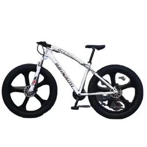 高碳钢 26 英寸 24 速 T4.0 轮胎盘式制动器沙滩车定制 bmx 自由式固定齿轮自行车