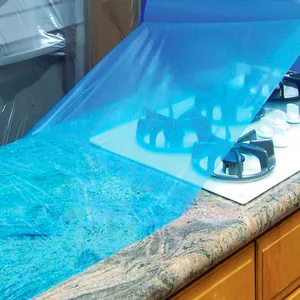סיטונאי אנטי שריטה PE פלסטיק עצמי דבק כחול צבע שיש מגן סרט