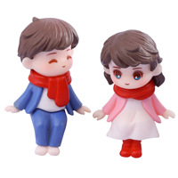 Bonne qualité Chunjun Écharpe Amoureux Paysage En Plastique Jardinage Ornement DIY Girly Coeur Gâteau Décoration Artisanat