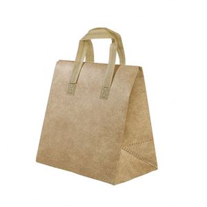 Sac isotherme portable jetable en non-tissé Uchampak, imperméable, personnalisé, avec doublure en aluminium pour plats à emporter - Product Image 3