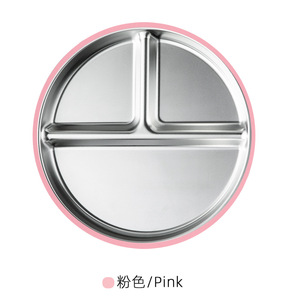 Assiettes pour tout-petits de 9 pouces avec manchon en silicone amovible, <span class=keywords><strong>assiette</strong></span> pour bébé en acier inoxydable avec ventouse, assiettes à ventouse pour bébé en acier inoxydable - Product Image 6