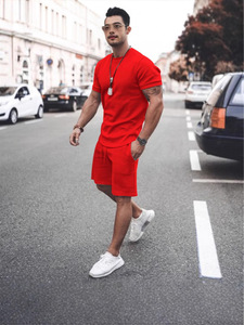 <span class=keywords><strong>Abbigliamento</strong></span> <span class=keywords><strong>estivo</strong></span> da <span class=keywords><strong>uomo</strong></span> europeo e americano Street camice a maniche corte da <span class=keywords><strong>uomo</strong></span> Shorts completi taglie forti Casual e sportivi - Product Image 4