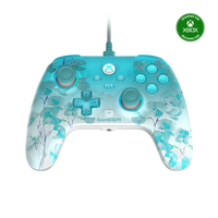 Manette de jeu filaire GameSir T7 Pro Floral avec joystick à effet Hall, déclencheur lumineux RGB, manette de jeu transparente florale pour Xbox Series