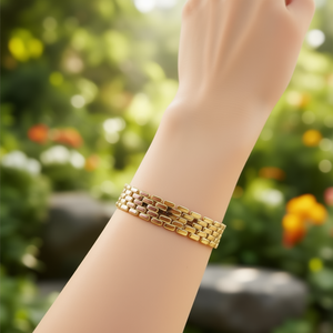 Fashion <b>Bangle</b> 316L Stainless Steel PVD Gold Plating Sustainable Resistant Jewelry <b>for</b> Women <b>Men</b> Bracelet - Product Image 3