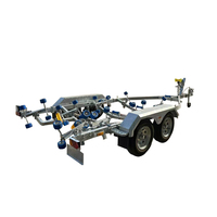 Remorque de bateau à deux essieux galvanisée à chaud de haute qualité Hyroad, taille 9100*2500 mm, capacité de charge de 2400 kg