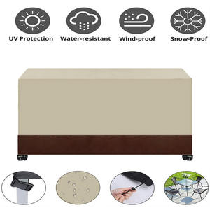Funda para muebles de exterior, tela Oxford 420D, resistente al agua, a prueba de polvo, con hebillas en las esquinas para protección de mesas y sillas - Product Image 2