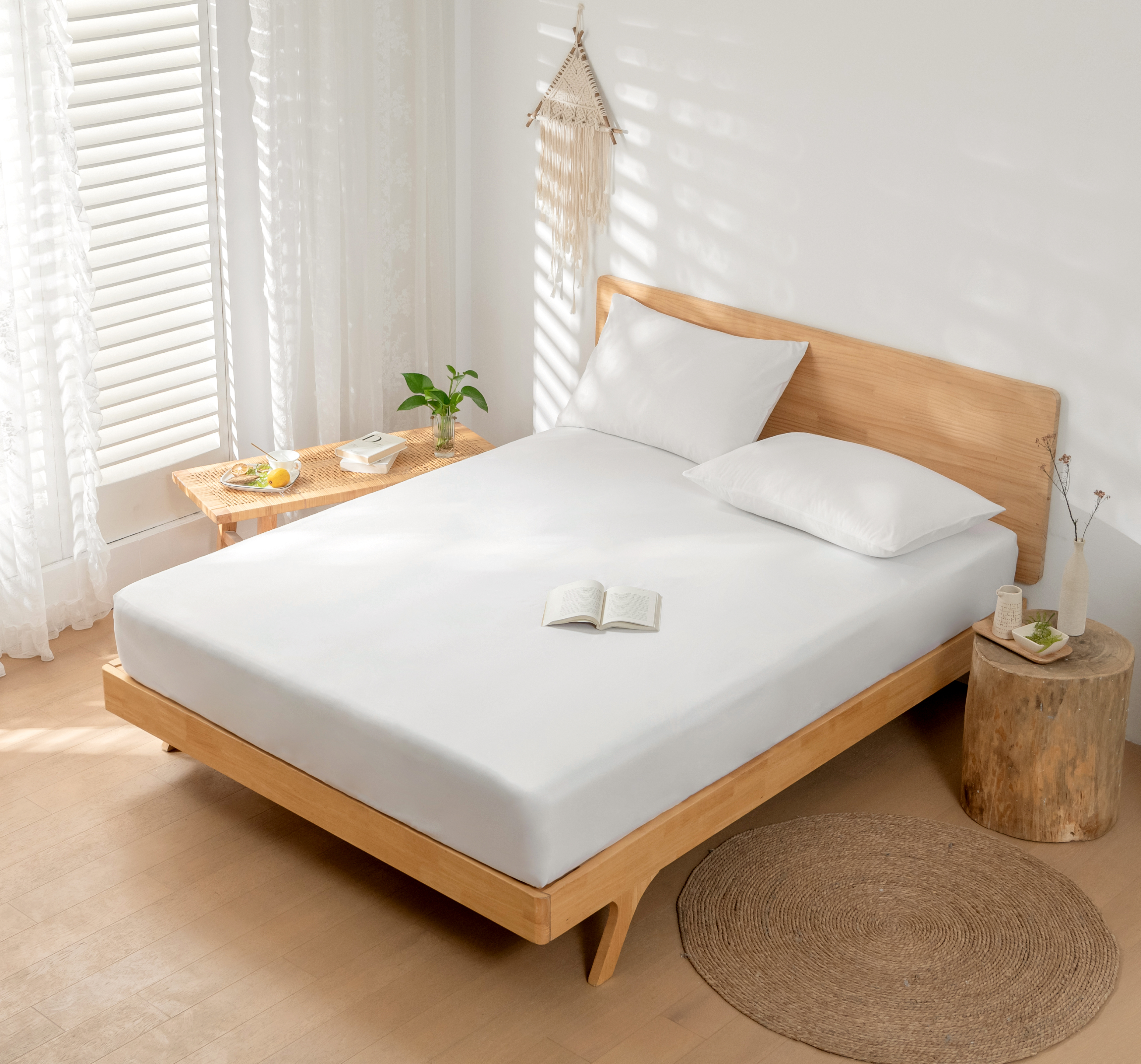 Однотонный Комплект постельного белья из матовой микрофибры, простыня, натяжная простыня, эластичное постельное белье