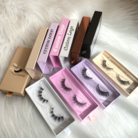 Cils en Gros Faux Vison Moelleux 3D Effet Naturel Cils Bande Complète 10-12mm avec Emballage Marque Privée