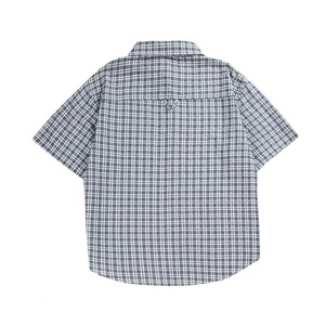 Chemise à carreaux classique à manches courtes pour homme, coupe ample et décontractée, 100 % coton, avec logo personnalisé, idéale pour l'été - Product Image 4