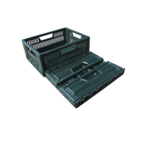 Caisse en plastique pliable empilable pour l'agriculture, fruits, légumes, vente en gros, panier en plastique pliable