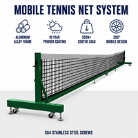Sistem Tiang Net Tenis, Pickleball, Voli, dan Bulu Tangkis Portabel Harga Terjangkau dari Aluminium Alloy untuk Sekolah dan Klub