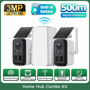Kit Mini Homebase UBox App Repetidor WiFi de 600M Detecção de Movimento IP66 À Prova D'Água Visão Noturna em Cores 3MP Solar Cloud - Product Image 2