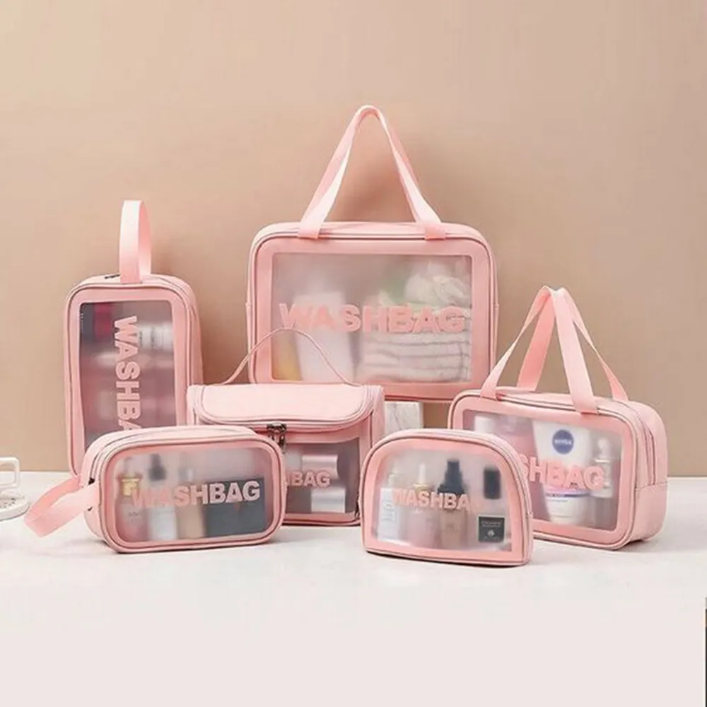 사용자 정의 여행 다채로운 세면도구 메이크업 주최자 투명 투명 PVC 화장품 가방