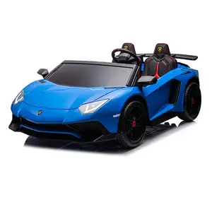 许可兰博基尼Aventador SV电动汽车24v婴儿玩具车，供儿童驾驶双人儿童骑乘汽车