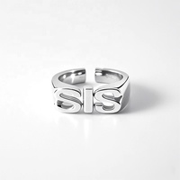 Jiachen Maßgefertigter Wasserdichter Klassischer Legierungs-Rhodium 18K Gold Offener Verstellbarer Sisterhood Collection Unisex Mode-Schmuckring