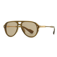 Nouvelles lunettes de soleil rétro à double pont, monture carrée, disponibles en gros pour l'export.