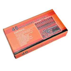 Canpro 46Pcs Machine Auto Reparatie Tools Combinatie <span class=keywords><strong>Set</strong></span> Handbeweging Impact Dopsleutel Moersleutel 1/4 "Kleine <span class=keywords><strong>Socket</strong></span> En <span class=keywords><strong>Bit</strong></span> <span class=keywords><strong>Set</strong></span> - Product Image 1