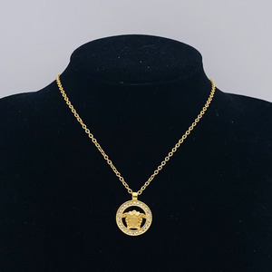 18k Gold Plated Hiphop Jewelry Stainless Steel Crystal <strong>Medusa</strong> Pendant <strong>Necklace</strong> for Men Women - Product Image 3