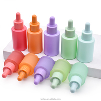 Kosmetik 15ml 20ml 30ml flache Schulter Zuckerguss Bunte Macaron ätherische Öl Glas Tropf flasche mit benutzer definierten Box