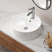 Offre Spéciale forme personnalisée table lavabo blanc comptoir navire évier salle de bain lavabo en céramique