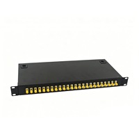Boîtier de terminaison optique complet 24 ports, panneau de brassage fibre optique ST simple mode 19 pouces, cadre de distribution fibre optique OTB montable en rack