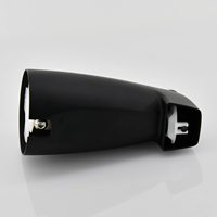 Bec de baignoire à montage encastré avec inverseur extractible pour tube en cuivre de 1/2 pouce, finition noir mat poli, jet de pluie, design contemporain pour salle de bain
