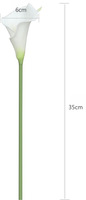 Fleur artificielle Calla Lily en PU effet naturel, tige de 350 mm, pour bouquet de mariage, centre de table pour événements et maison, vente en gros