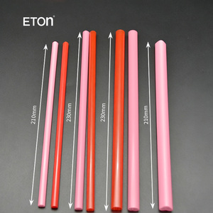 Pajitas de plástico desechables al por mayor de 210 mm en forma de corazón rosa para bebidas, ideales para San Valentín, bodas, fiestas y batidos. - Product Image 4