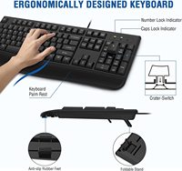 Vente chaude bureau d'affaires filaire clavier souris se Combo russe/français/coréen/espagnol/portugais filaire clavier et souris SetH