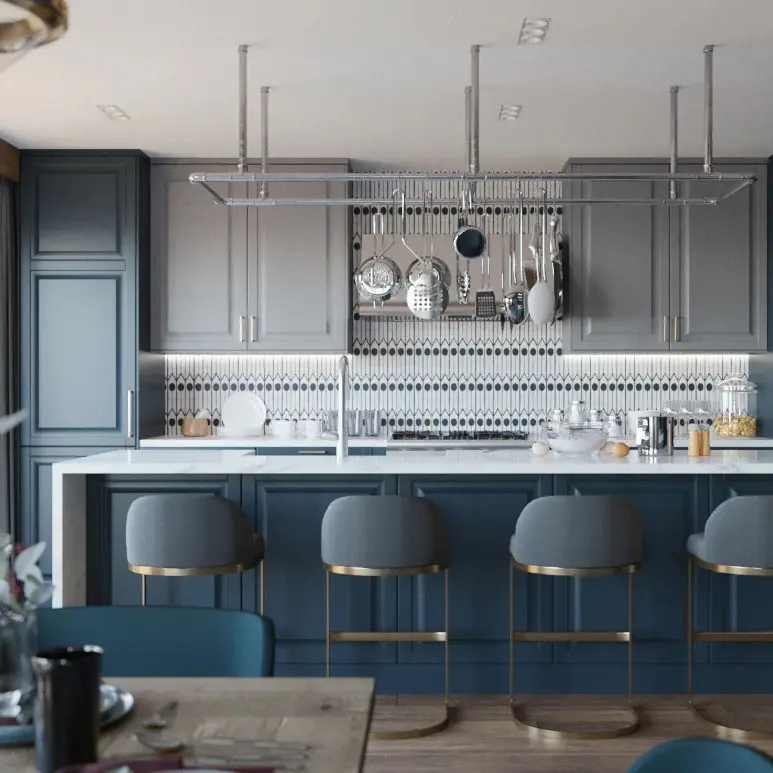 CBMMART mobili da cucina modulari in compensato da cucina con Design laccato personalizzato