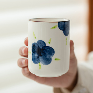 Tasses en céramique faites à la main, design floral, style oriental, ensemble cadeau pour la maison - Product Image 4