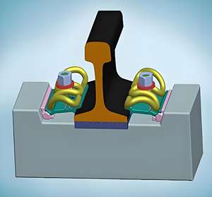 Gran oferta, sistema de sujeción 60Si2Mn para ferrocarriles, barra elástica de acero, Clip de resorte para durmientes, Clips de riel de hormigón forjado - Product Image 3