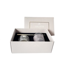Bocaux en verre coloré d'aromathérapie soja design personnalisé Parfum d'intérieur Boîte de luxe Bougies parfumées Coffret cadeau Bougie et diffuseur de roseaux