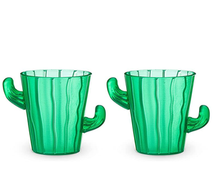 주문품 손-불어진 방열 붕규산 녹색 선인장 모양 유리제 찻잔 - Product Image 3