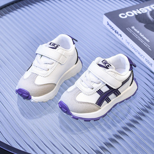 2025 primavera y otoño nuevo estilo antideslizante zapatos deportivos de cuero para niños de suela blanda al por mayor - Product Image 4